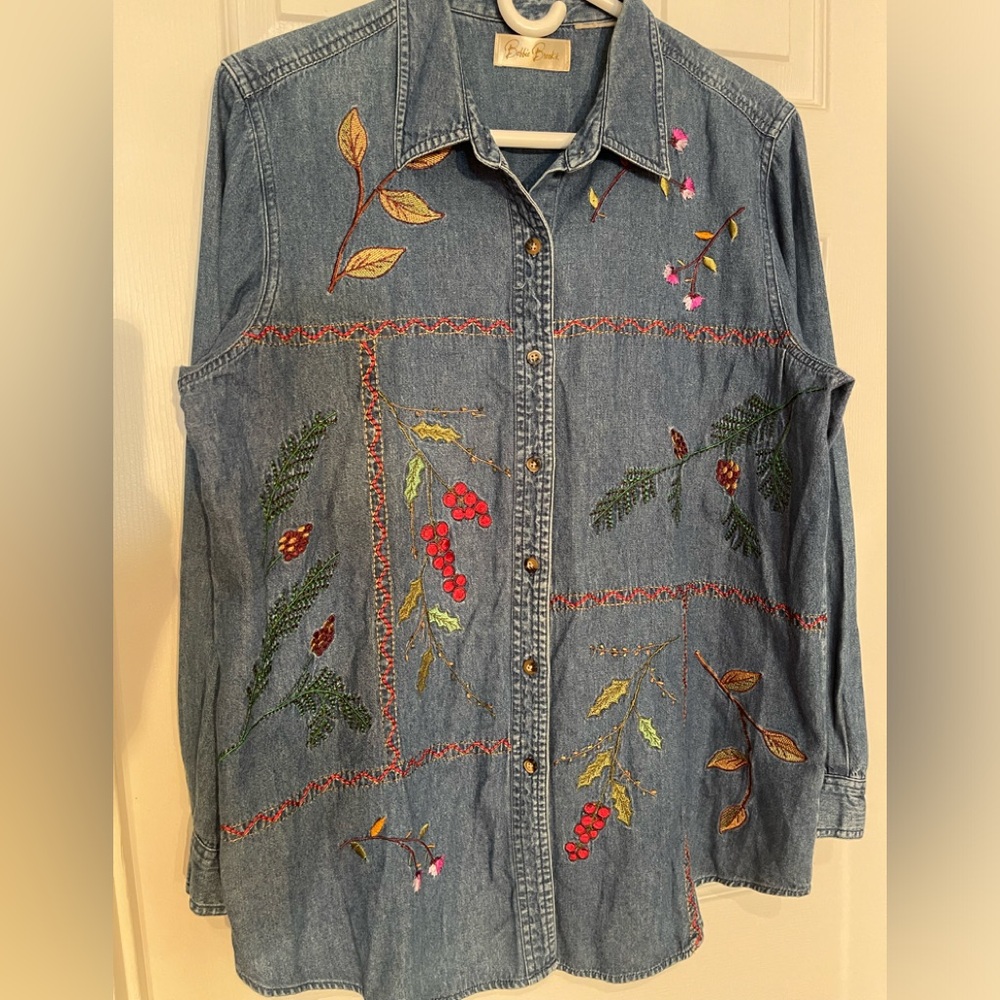 Denim Blouse Bobbie Brooks Size L